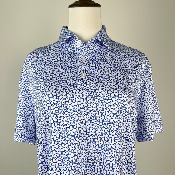 NWOT Redvanly Polo Shirt Mens Blue Lavender Golf Active Tech Size S - Picture 3 of 13